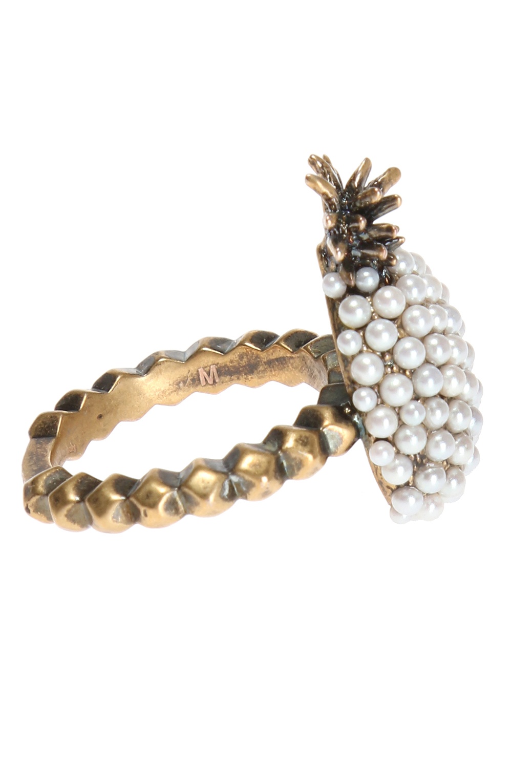 Gold Pineapple ring Gucci Vitkac Italy